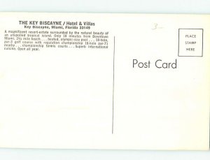 Pre-1980 HOTEL SCENE Key Biscayne - Near Miami Beach Florida FL AE1176