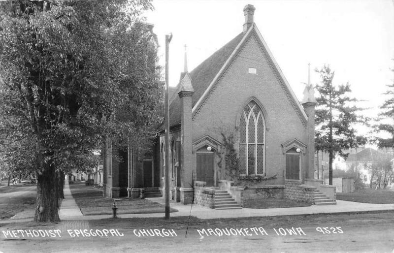 Maquoketa Iowa ME Church Real Photo Antique Postcard K53097