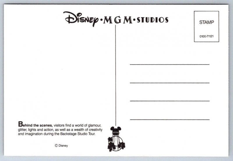 Backstage Studio Tour, Disney MGM Studios, Florida, Chrome Postcard
