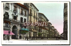Old Postcard Malaga Calle del Merques De Larios