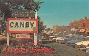 Canby Minnesota Town Welcome Sign Geographical Center of the World PC U646