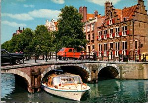 Netherlands Amsterdam OZ Voorburgwal With House On Three Canals 1966
