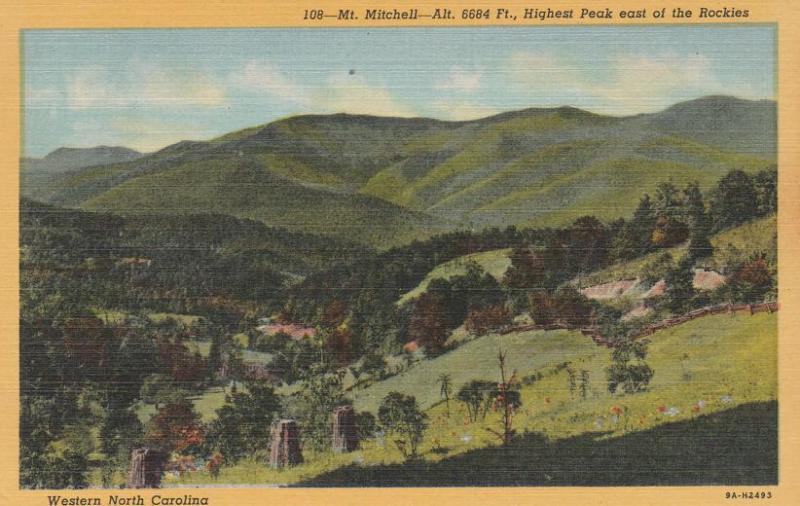 Mt Mitchell - Highest Peak East of Rockies - Western North Carolina - Linen