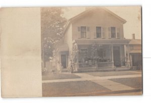 Front View of Residence RPPC Real Photo 1901-1907 Unknown Location