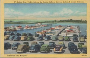 Postcard Indian River Yacht Basin Ocean Highway Rehoboth Beach DE Delaware