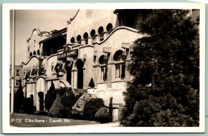 RPPC Elks Home Everett Washington WA UNP Postcard F16