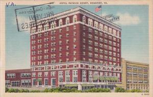 Virginia Roanoke Hotel Patrick Henry 1953