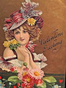 Postcard  Embossed 1908 Valentine Greeting.   X4