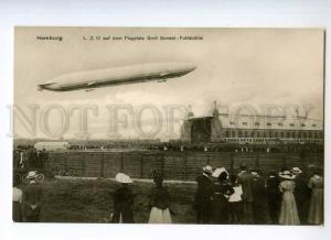 247542 GERMANY HAMBURG LZ12 airship zeppelin Airfield photo PC