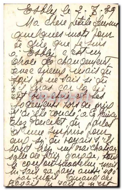 Old Postcard Esbly The Beach