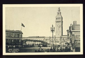 San Francisco, California/CA Postcard, Ferry Building, Market Street