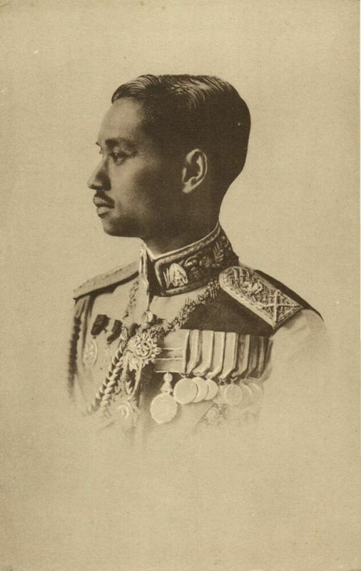siam thailand, King Prajadhipok Rama VII in Uniform, Medals (1920s) Mission Ed