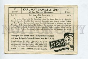 427693 Karl May Surehand WILD WEST Indians Advertising Kiddy chewing gum card