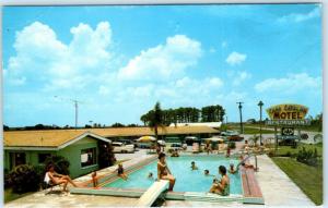 DUNDEE, Florida  FL   Roadside CASA CATALINA MOTEL Restaurant c1950s Postcard