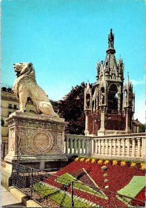 Scenic View Brunswick Monument Geneva Switzerland Photochrome 1960s Postcard