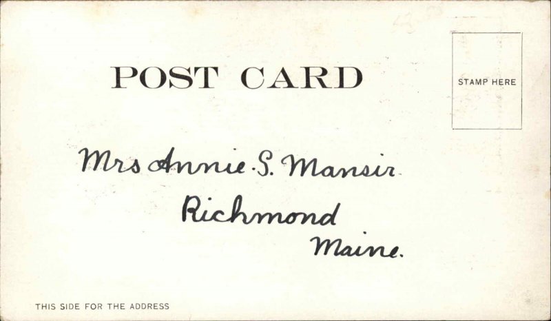 Abington Massachusetts MA Post Office Square c1905 Postcard 