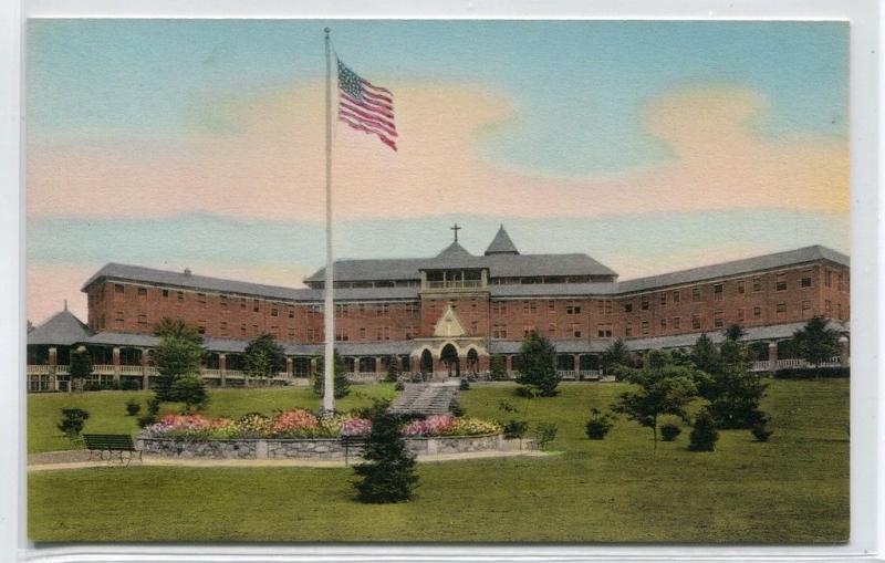 St Francis Health Resort Main Building Denville New Jersey handcolored postcard