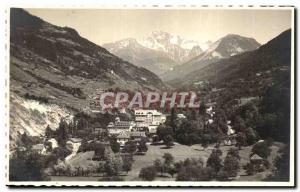 Old Postcard Brides les Bains and the Vanoise glaciers