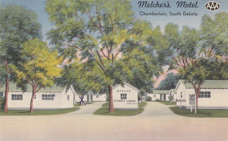 South Dakota Chamberlain Melcher's Motel 1956 sk4561
