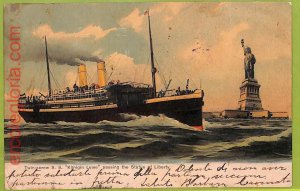 af7441 - GIBRALTAR - VINTAGE POSTCARD Postcards - 1907 SHIP Queen Louise-