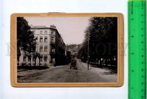 414771 GERMANY 1893 Bad Nauheim Parkstrasse Hotel Bellevue Vintage CABINET PHOTO
