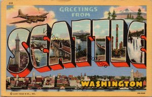 Greetings from Seattle Washington Postcard PC228