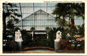 Illinois Chicago Garfield Park Conservatory Interior 1919