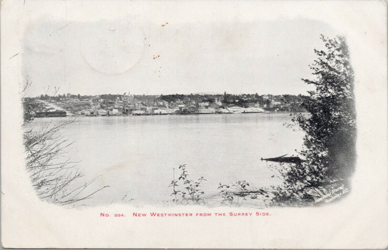 New Westminster from Surrey Side BC #884 Thompson's Divided Back Postcard E94