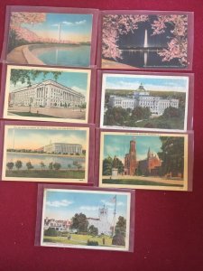 US Washington DC 7 Vintage Postcards used and unused  nice Bunch