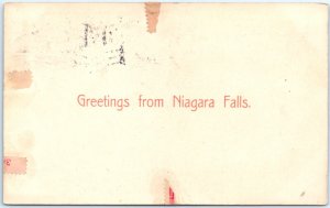 RARE 1905 Greetings from Niagara Falls Litho Photo PC Special Rotograph A137