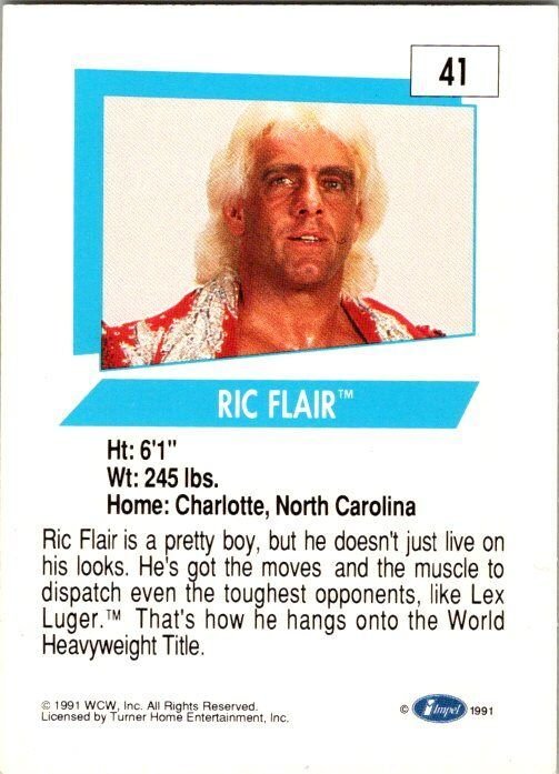 1991 WCW Wrestling Card Ric Flair sk21158