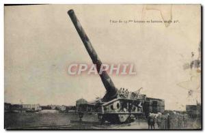 Postcard Old Army Piece 340mm barrel battery