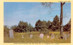KY, Kentucky  GEORGE REDMAN CEMETERY~Graves  KNOB CREEK  LaRue County  Postcard 