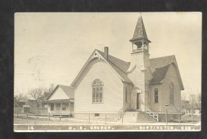 RPPC HARTINGTON NEBRASKA METHODIST EPISCOPAL CHURCH REAL PHOTO POSTCARD