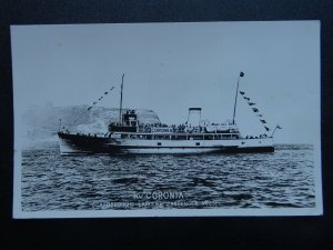 Shipping M.V. CORONIA Scarboroughs Largest Passenger Vessel - Old RP Postcard