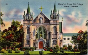 Chapel At Spring Hill College Mobile AL c1945 Vintage Postcard Q69