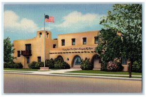 c1930's US Post Office Building Street View Alamogordo New Mexico NM Postcard