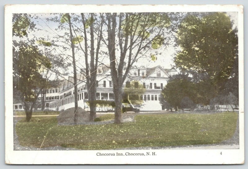 Chocorua New Hampshire~Vintage Car Parked at Chocorua Inn~1924 B&W Swallow PC 