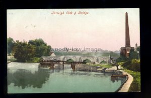 TQ3612 - East Farleigh Lock & Bridge in the early 1900s - printed postcard