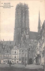 BF34766 cathedrale et anciennes maisons grand p malines belgium  front/back scan