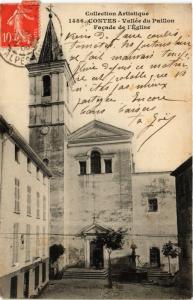 CPA AK CONTES VallÃ©e du Paillon Facade de l'Ãglise (374745)