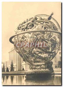 Modern Postcard Geneva Palace of Nations in the courtyard armillary sphere of...