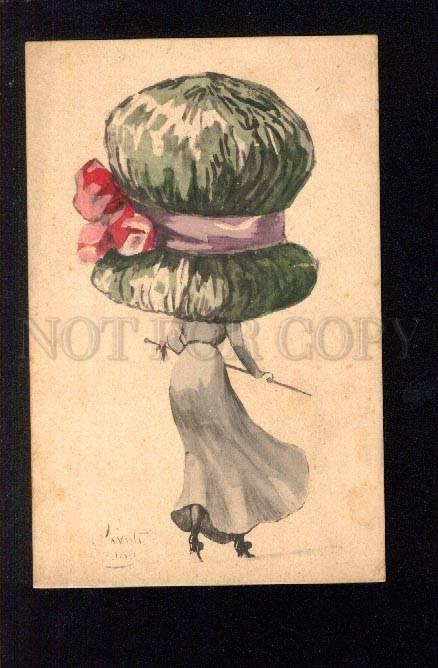 3029996 Little Lady in Large HAT Fashion Sign Vintage PC