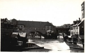 Vintage Postcard Real Photo Canal Houses and Architectural Structures RPPC