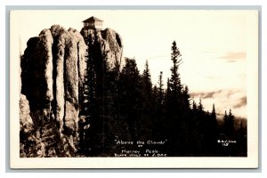 RPPC Above The Clouds On Harney Peak Black Hills South Dakota Real Photo pc2371