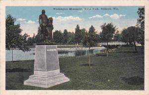 Wisconsin Oshkosh Washington Monument North Park 1918