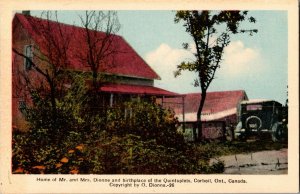 Dionne Homestead Quints Birthplace Corbeil Ontario Vintage Postcard J67