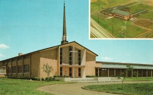 Postcard 1964 Zion Lutheran Church & School Skillman & Lovers Lane Dallas Texas