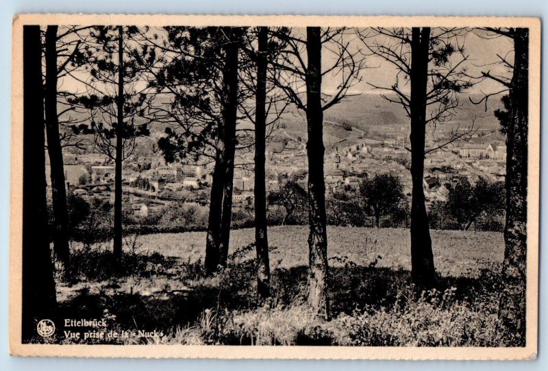 Ettelbruck Luxembourg Postcard View Taken from Nuck 1948 Vintage Posted