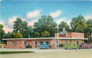 Automobile Luigi's Restaurant roadside 1957 Tampa Florida Wirthlin Postcard 7898